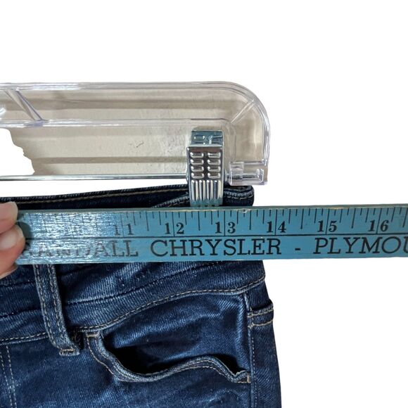 KanCan Mid Rise Super Flare Dark Wash Denim Jeans Sz 25 Blue Y2K - Picture 11 of 15